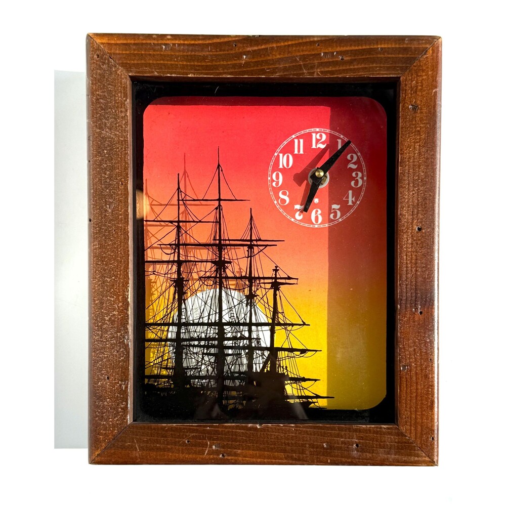 Mod Nautical Sunset Clock, Mod Wall Decor - Picture 7 of 16